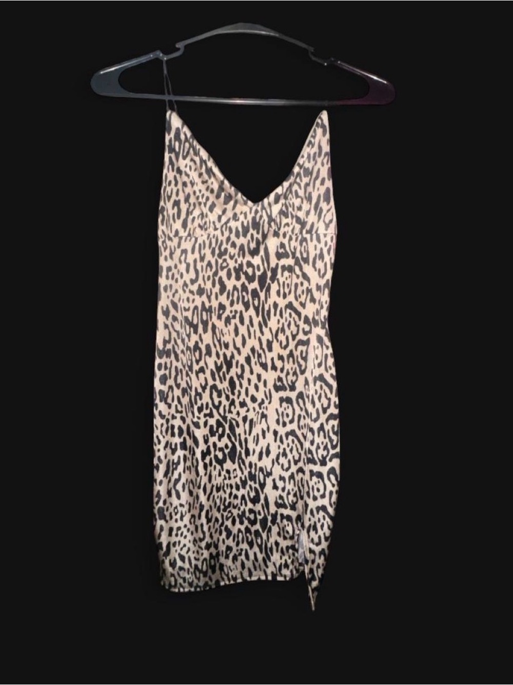 Leopard Print Dress in Beige & Black